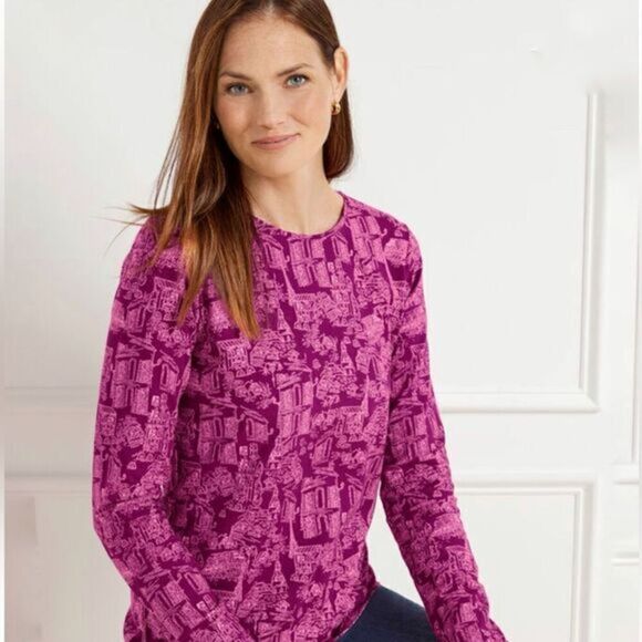 Talbots All About Town Crewneck Long Sleeve T-Shirt - Picture 1 of 6